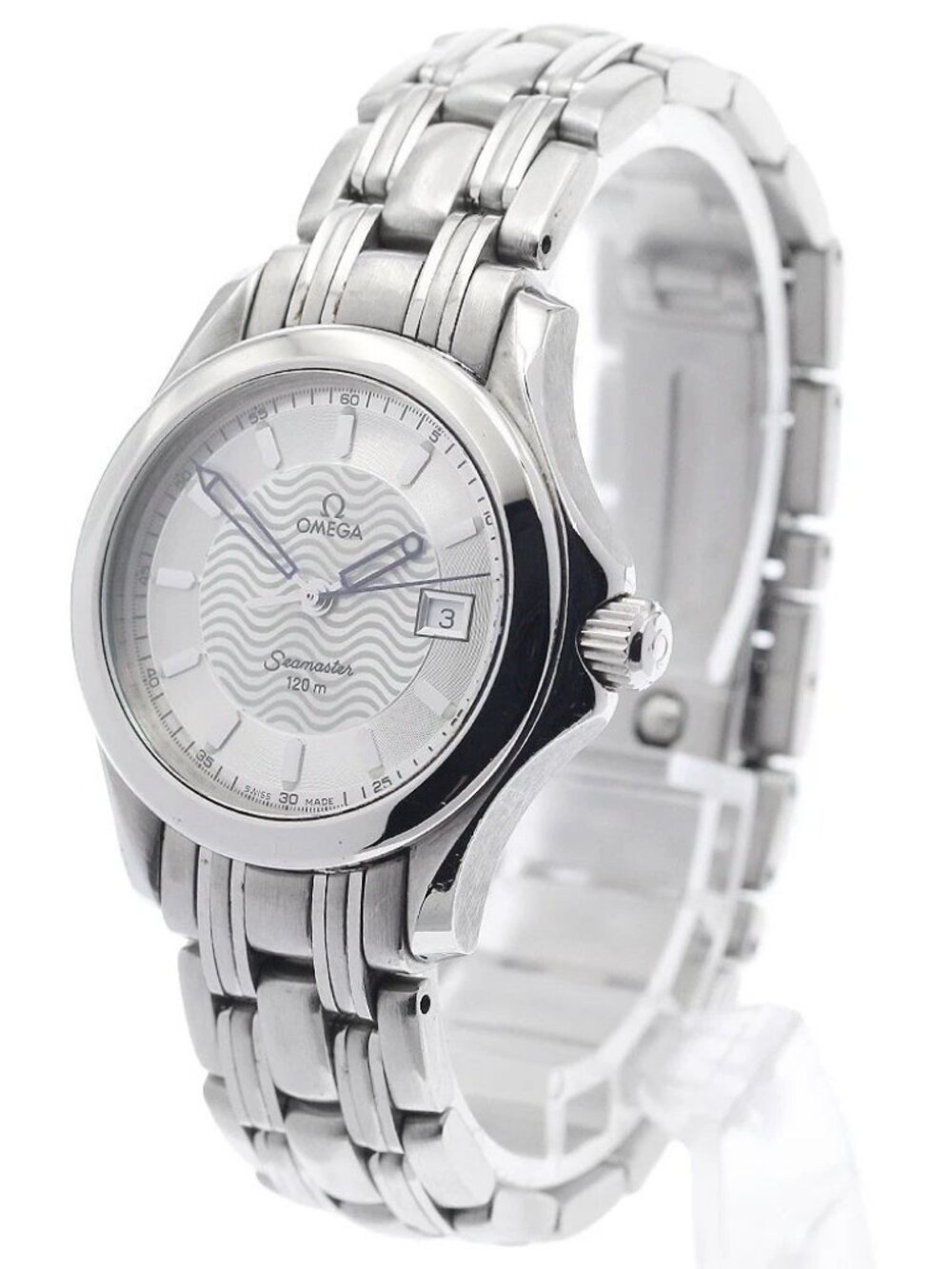 OMEGA Seamaster120 2571.31 Date Silver Dial Quartz Ladies Watch_947512